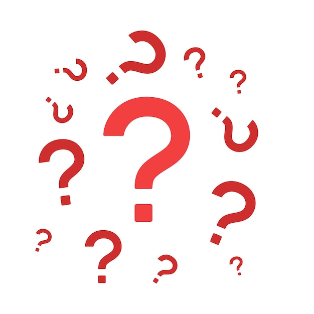 Free vector red question mark cluster