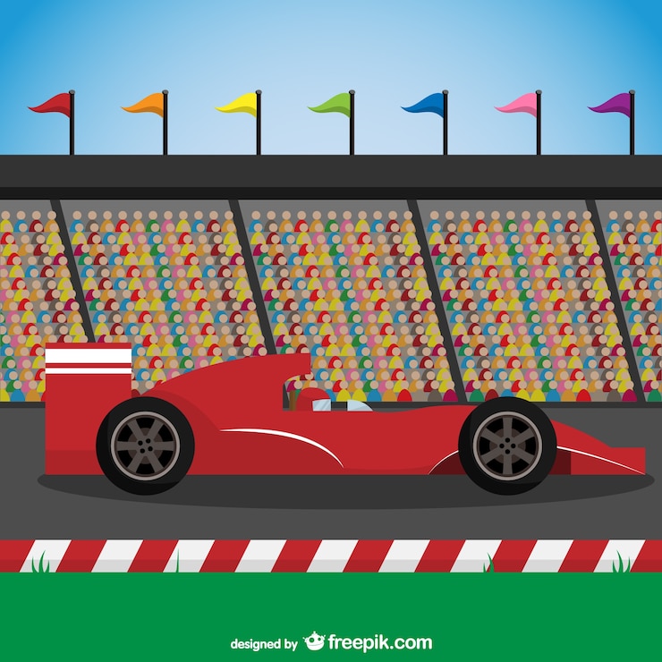 Free Vector red racing car vector