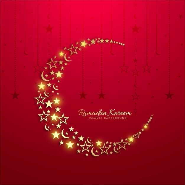 Free vector red ramadan kareem illustration