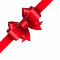 Free vector red ribbon bow