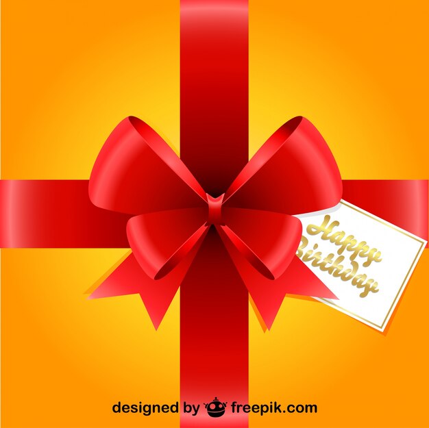 Red Ribbon Gift Design