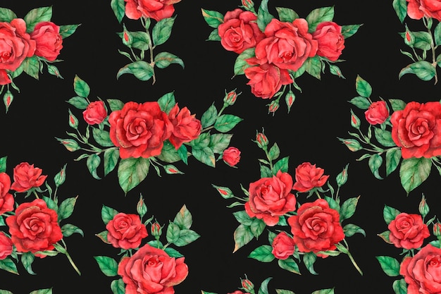 Red rose pattern background