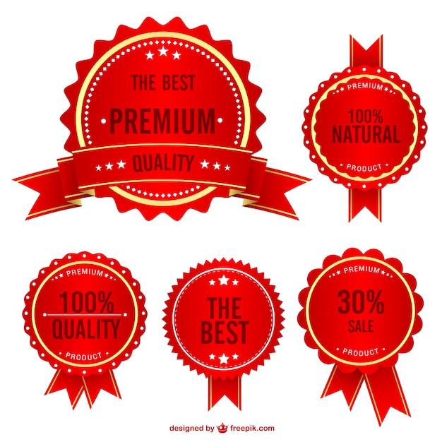 Red sales badges