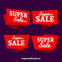 Free vector red sales banners