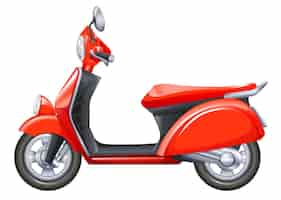 Free vector a red scooter