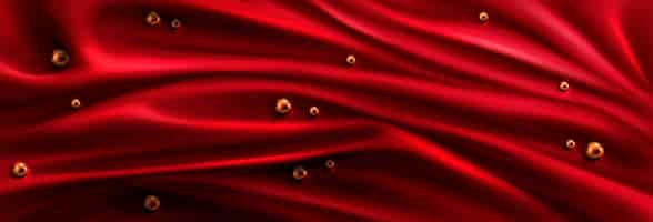 Free vector red silk fabric background satin cloth texture