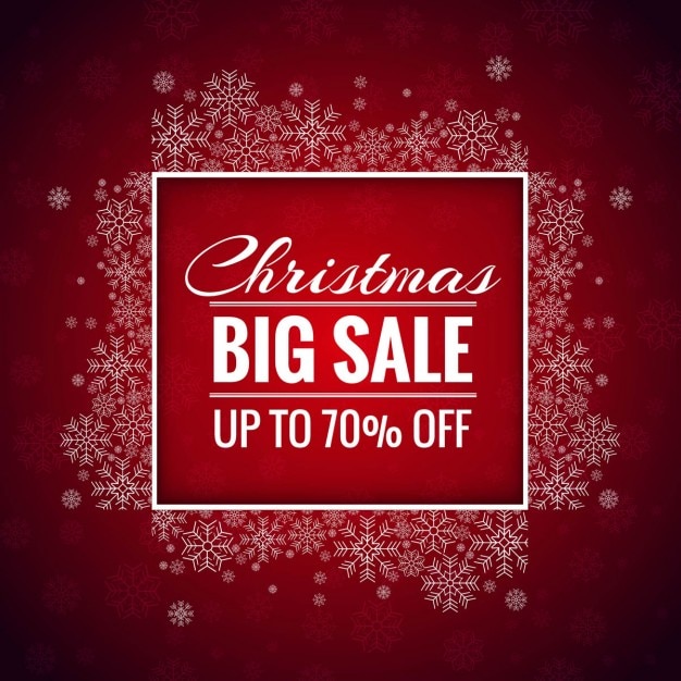 Бесплатное векторное изображение Рождественская распродажа