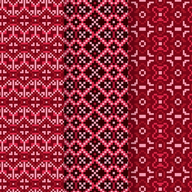 Red songket pattern collection