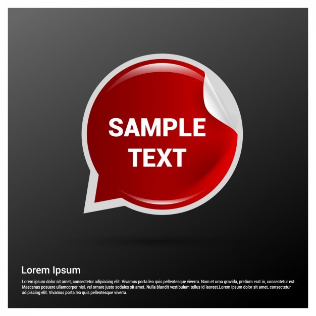 Free vector red speech bubble template