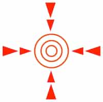 Free vector red spot symbol icon