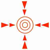 Free vector red spot symbol icon