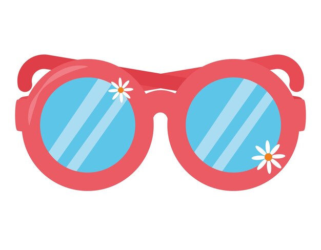 Free vector red sunglasses design