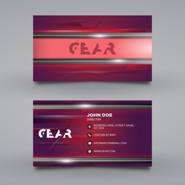 Red technological corporate card