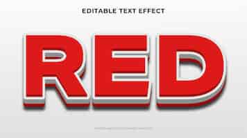 Free vector red text effect, 3d style text effect