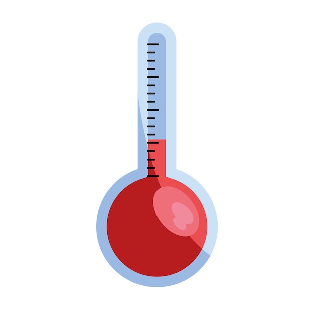 Red thermostat illustration