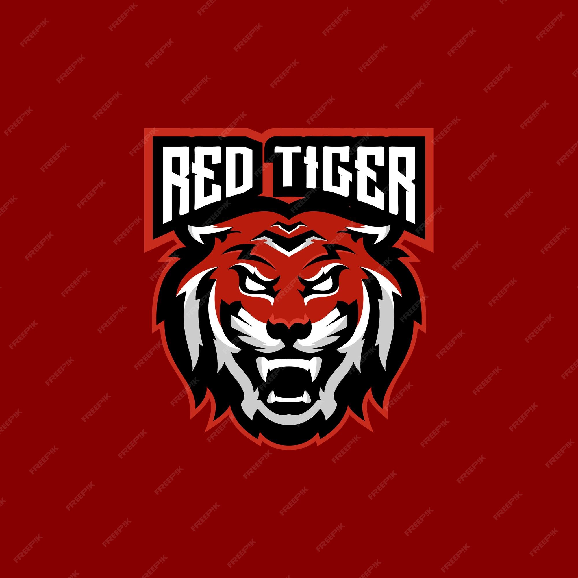 Tiger sport gaming logo design Royalty Free Vector Image