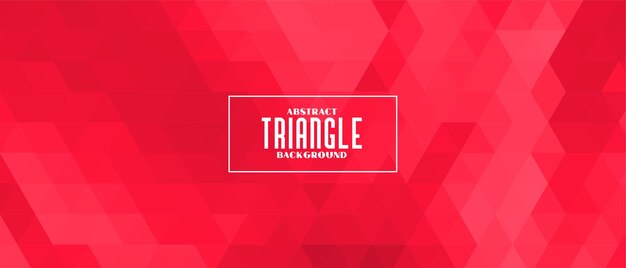 Red triangle geometric pattern banner design