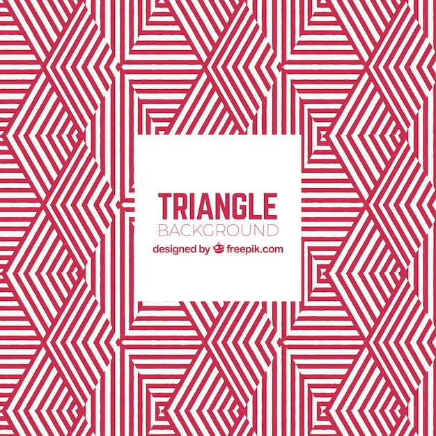 Free vector red triangles background with lines