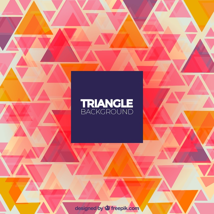 Free Vector red triangles background 