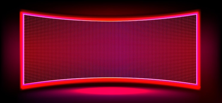 Free Vector red tv led screen with light texture background