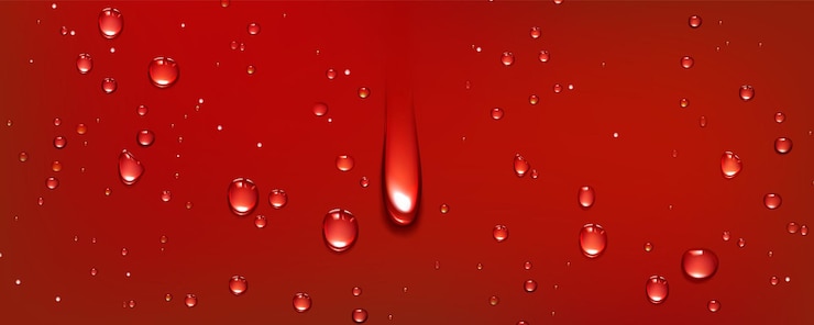 Free Vector red water droplet background cola drop on glass