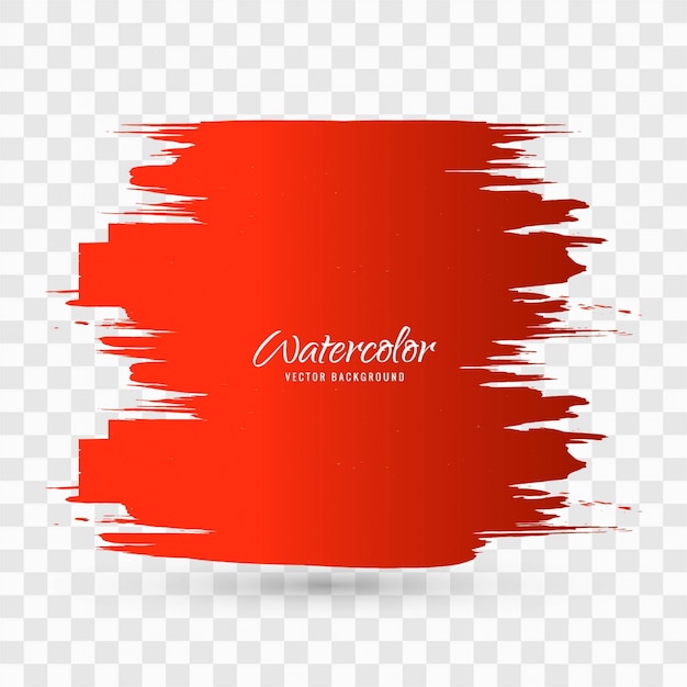 Free vector red watercolor brush stroke background design