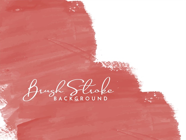 Red watercolor brush stroke design background