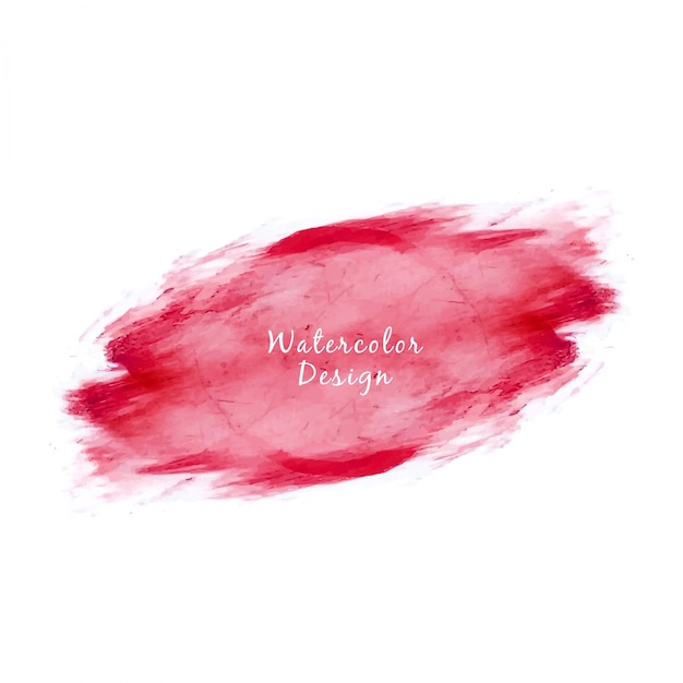 Red watercolor brush stroke design