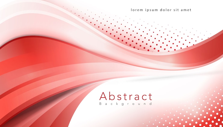 Free Vector red wavy halftone modern background