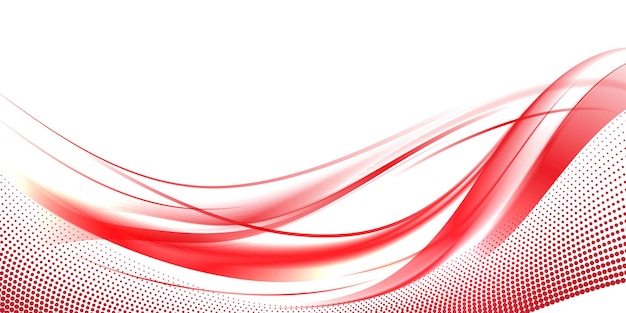 Free vector red wavy with halftone background