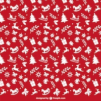 Red and white christmas pattern