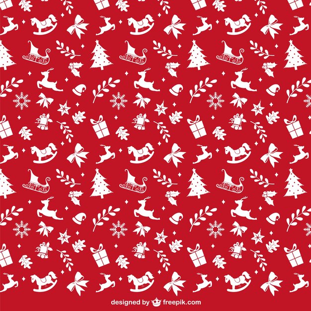 Red and white Christmas pattern