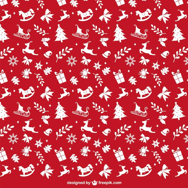 Red and white Christmas pattern