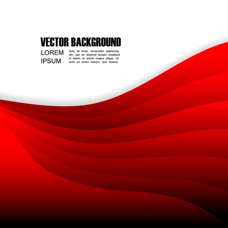 Free Vector red and white wavy background