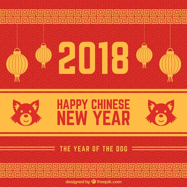 Red and yellow design for chinese new year