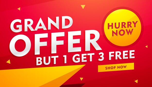 Red and yellow discount voucher