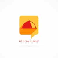 Free vector red and yellow logo for a restaurant