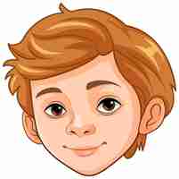 Free vector redhaired man face cartoon