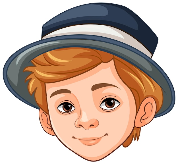 Free vector redhaired man wearing hat
