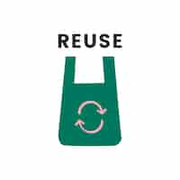 Free vector reduce reuse and recycle icon