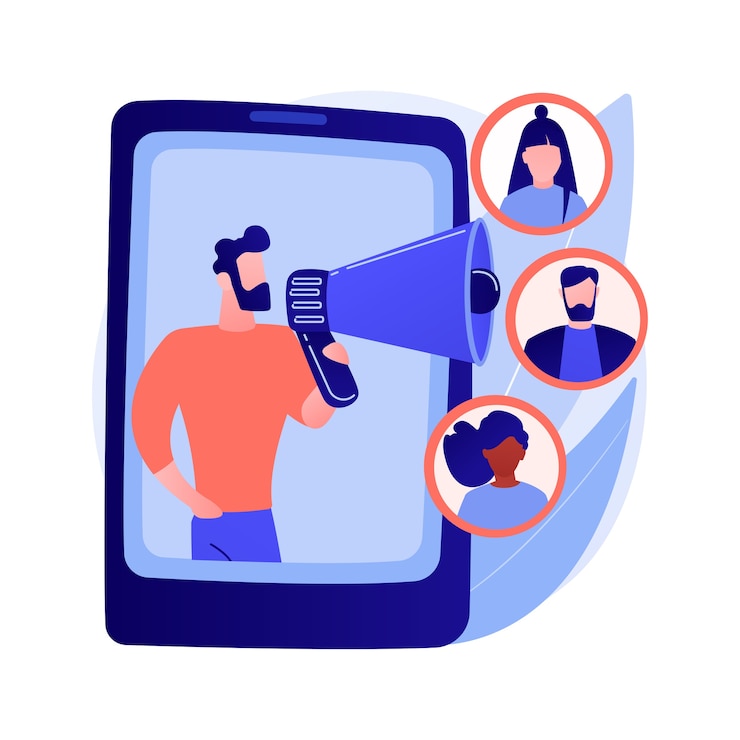 Free Vector referral program abstract concept