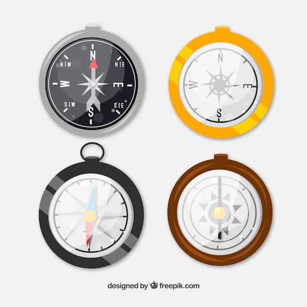 Free vector reflective compass pack