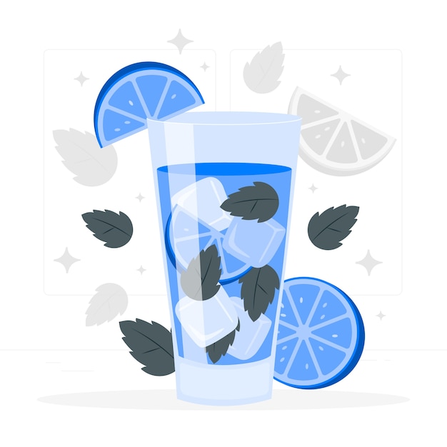 Free vector refreshing drink concept illustration