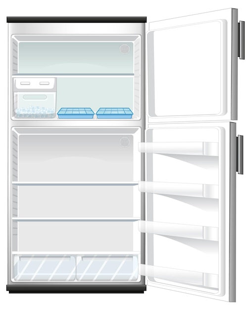 Free vector refridgerator with opened door