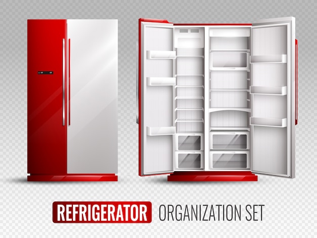 Free vector refrigerator organization set