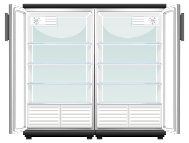 Free vector refrigerator with opened door