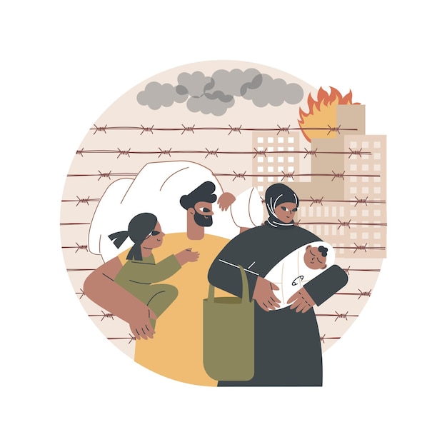 Refugees abstract illustration