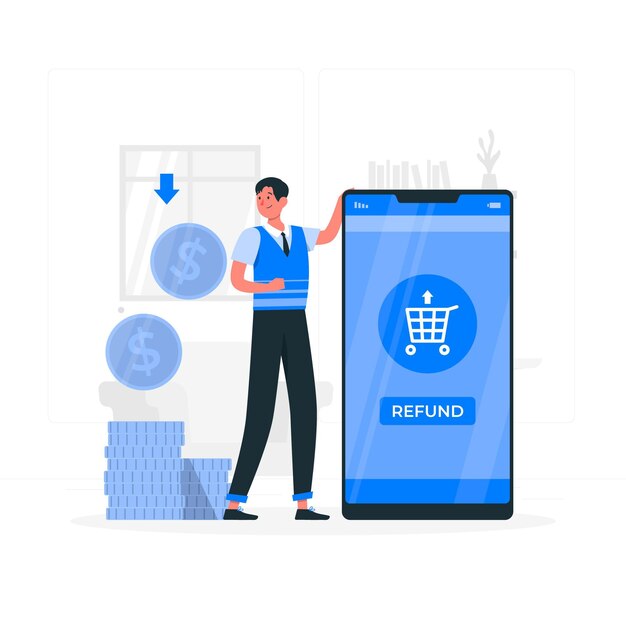 refund concept illustration