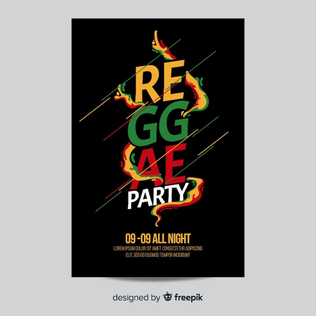 Reggae party flyer