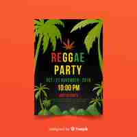 Free vector reggae party flyer